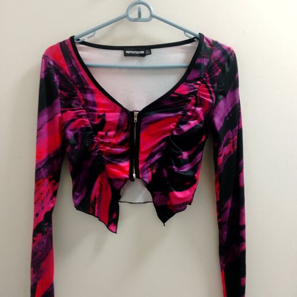 Pretty Little Thing, Long Sleeved, Ladies Zippered Blouse - Picture 1 of 4